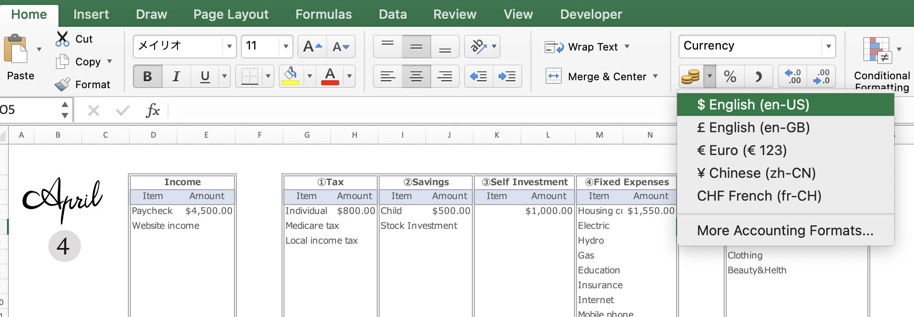 Kakebo 2024 Digital Excel, Domestic Account Book, Economy, Easy