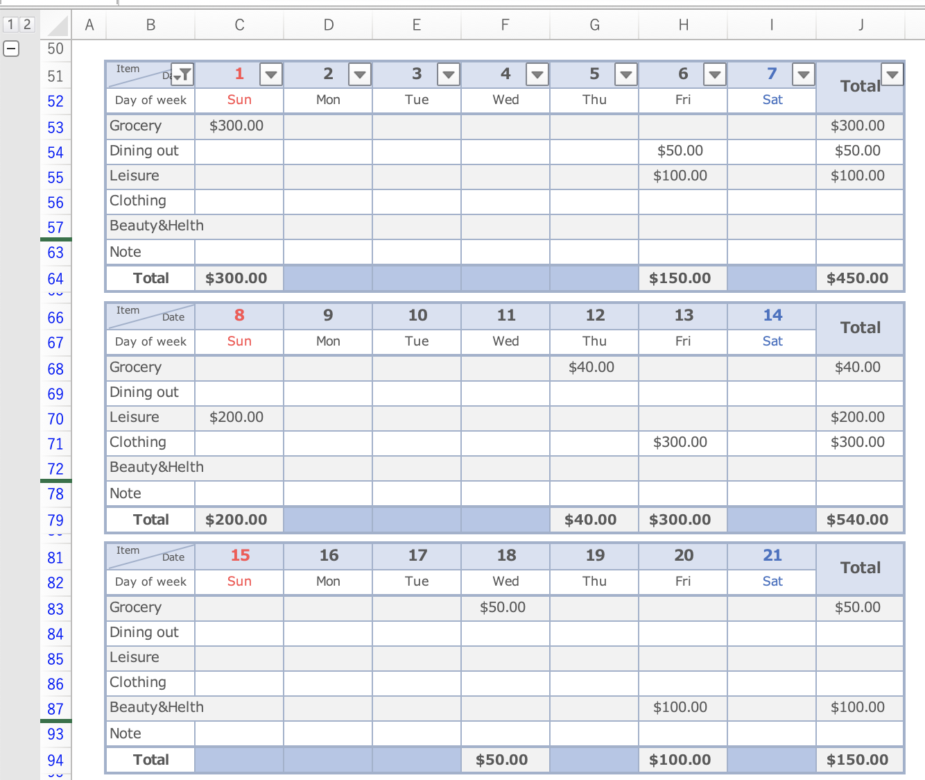 [2023 version] Excel Kakeibo template(free),I recommend it to anyone ...