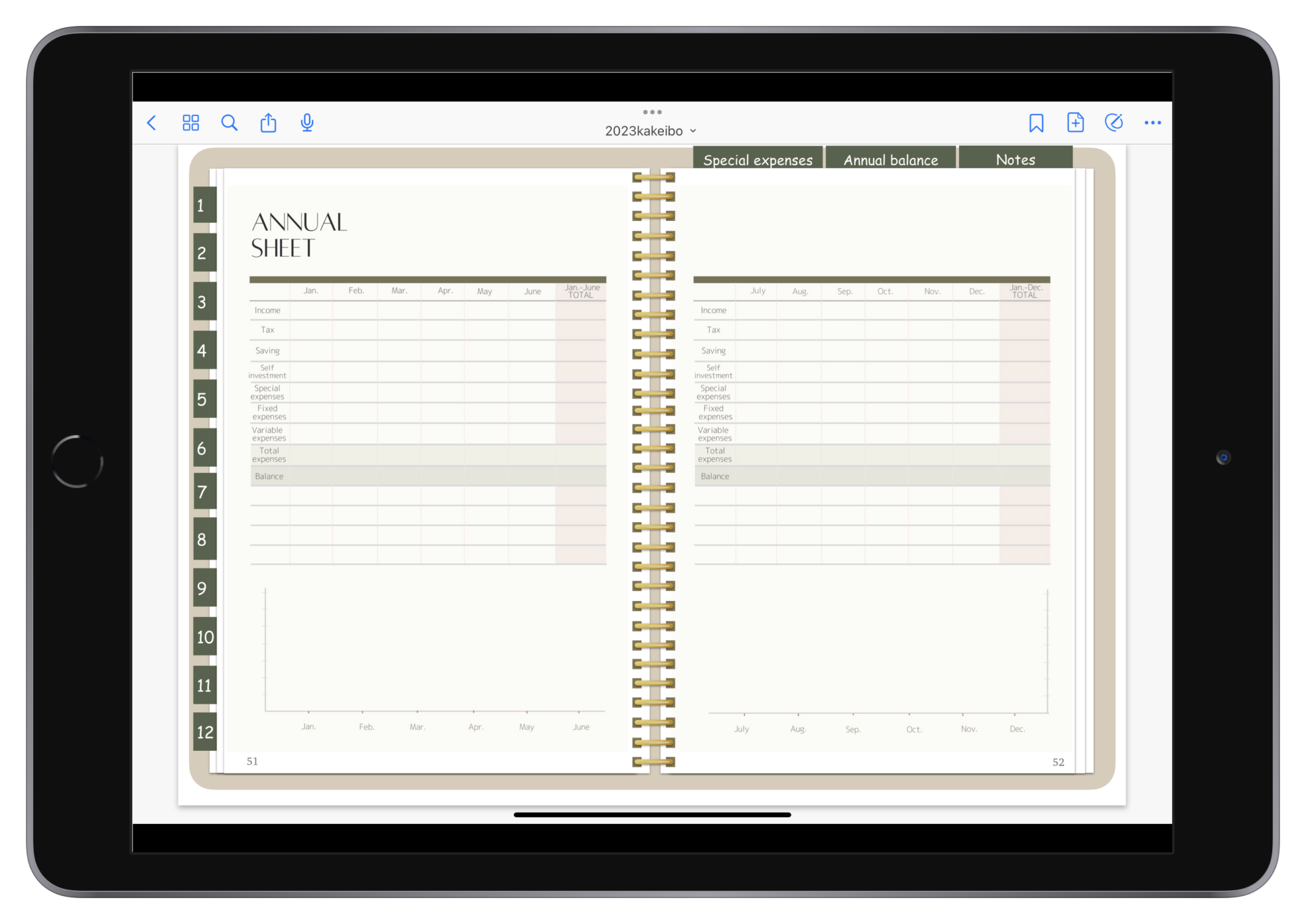 Free digital kakeibo template. - Kakeibo Life